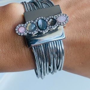 Mixed stone magnetic bracelet